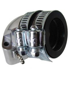 Carburetor Intake Manifold - 28mm Polished, NON-EGR; QMI, QMJ, GY6 150cc, (NCY Brand)