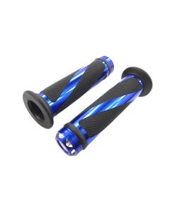 Grip Set - MYK Universal aluminum grips (7/8 handlebar) - Blue