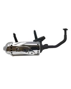 MYK GY6 125/150cc 1 piece exhaust for 12/13" wheel scooters .