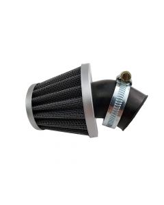Air Filter - 35mm, 30 Degree Angle, Cone - Chrome