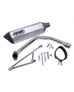 Exhaust Performance MMG for 150cc 4 Stroke Chinese Scooters with Silver Finish
