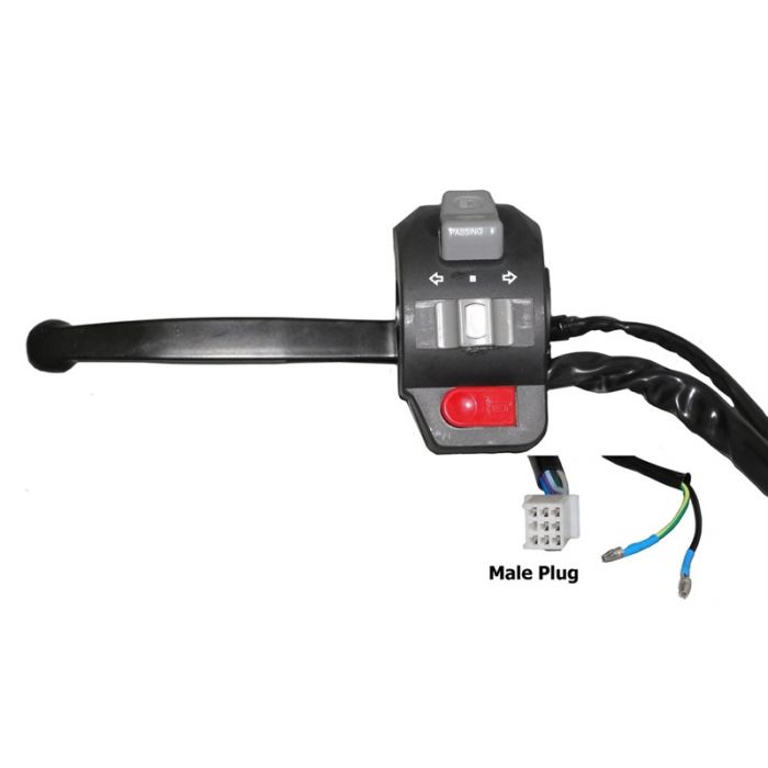 Brake Lever Controller - Left controller with switches and brake lever (Male Plug)